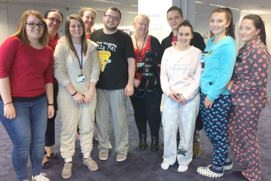 One of the departments wearing pyjamas