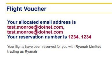 Ryanair booking